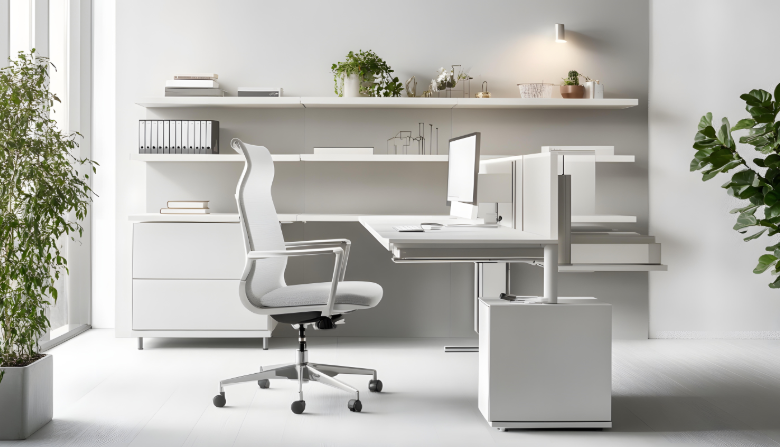 How a White Desk Chair Creates a Bright, Clean Look