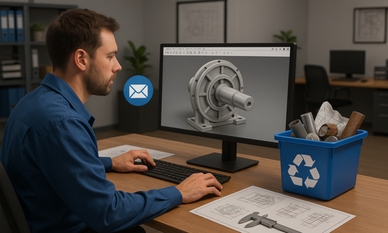 How Outsourced 3D Mechanical Drawings Reduce Manufacturing Waste